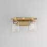 2_Maxim Cubos 14" Wide Natural Aged Brass 2-Light Wall Sconce more views