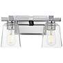 1_Maxim Cubos 14" Wide Polished Chrome 2-Light Wall Sconce