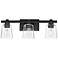 Maxim Cubos 22 1/4" Wide Black 3-Light Bath Vanity