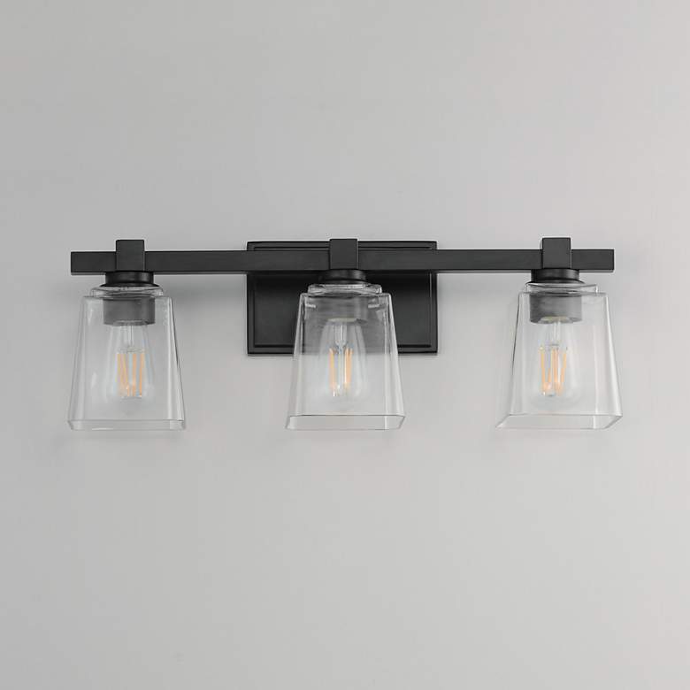 Image 2 Maxim Cubos 22 1/4" Wide Black 3-Light Bath Vanity more views
