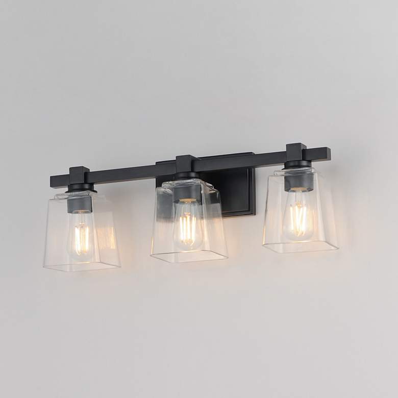 Image 4 Maxim Cubos 22 1/4" Wide Black 3-Light Bath Vanity more views