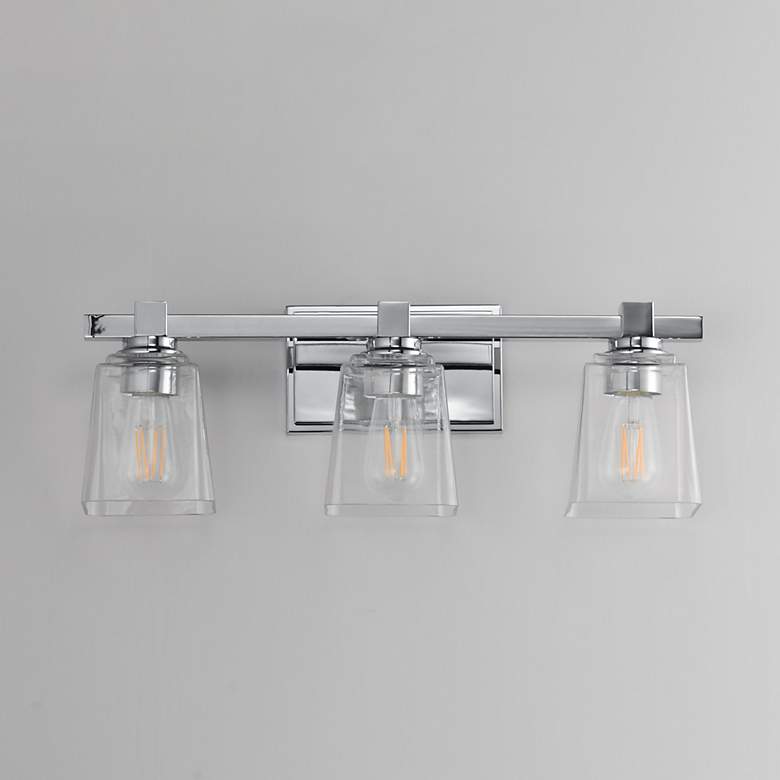 Image 2 Maxim Cubos 22 1/4" Wide Polished Chrome 3-Light Bath Vanity more views