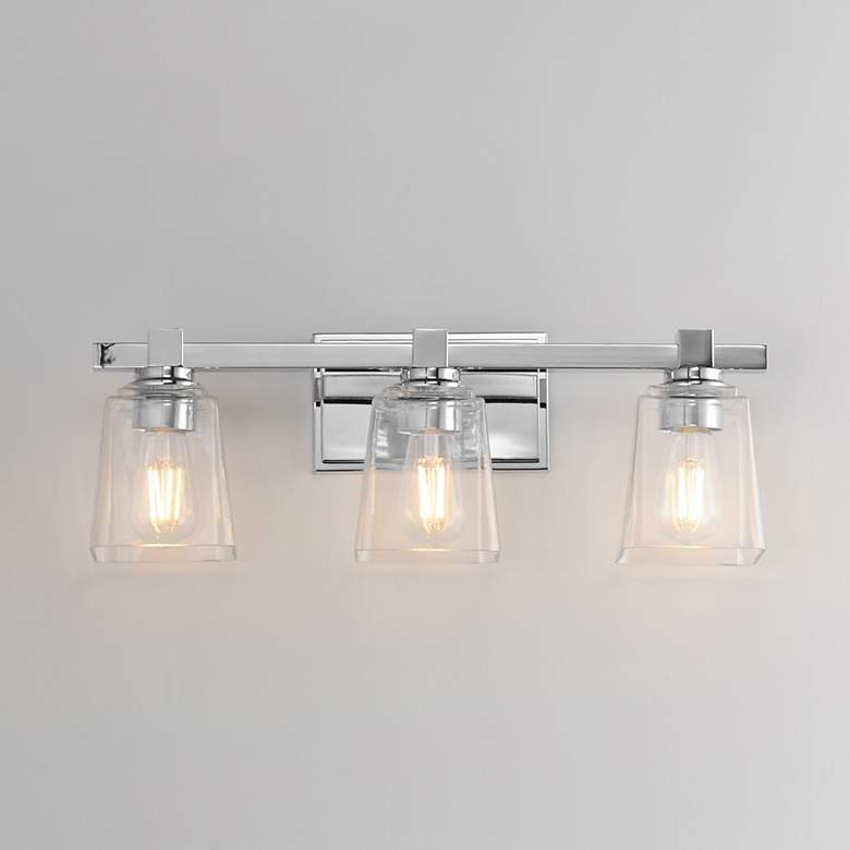Image 3 Maxim Cubos 22 1/4" Wide Polished Chrome 3-Light Bath Vanity more views