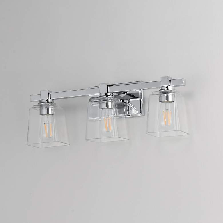 Image 4 Maxim Cubos 22 1/4" Wide Polished Chrome 3-Light Bath Vanity more views