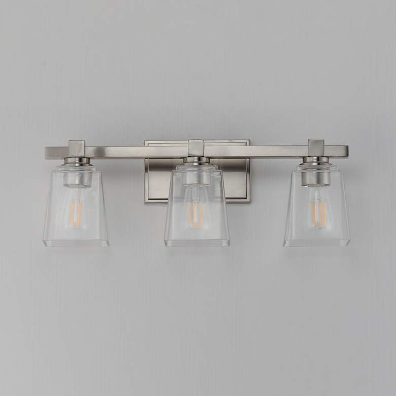 Image 2 Maxim Cubos 22" Wide Satin Nickel 3-Light Bath Vanity more views