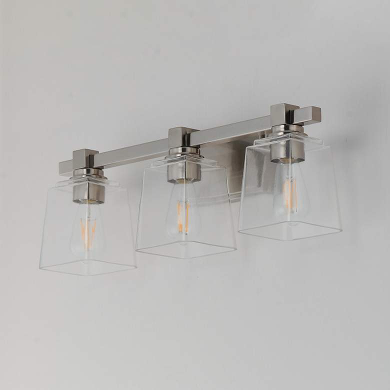 Image 4 Maxim Cubos 22" Wide Satin Nickel 3-Light Bath Vanity more views