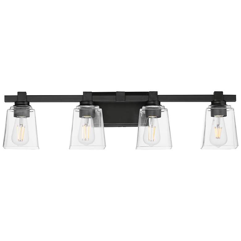 Image 1 Maxim Cubos 30 3/4" Wide Black 4-Light Bath Vanity