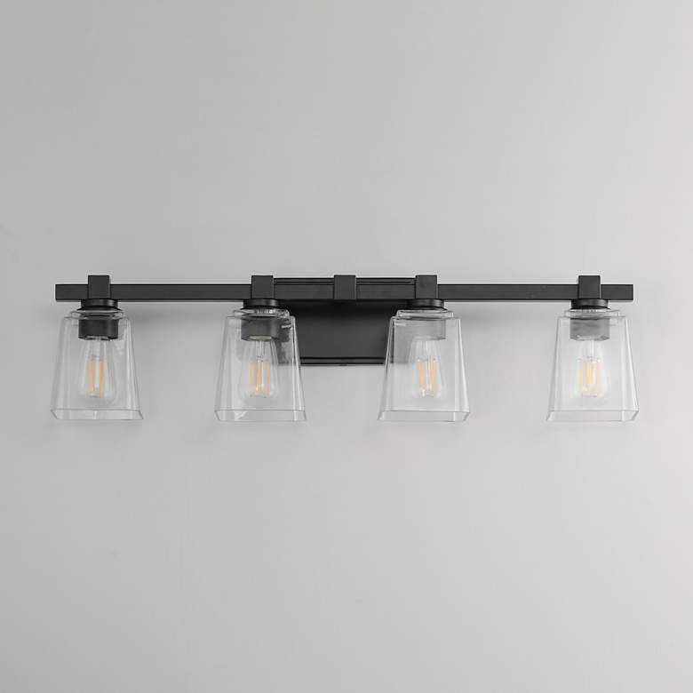 Image 2 Maxim Cubos 30 3/4" Wide Black 4-Light Bath Vanity more views