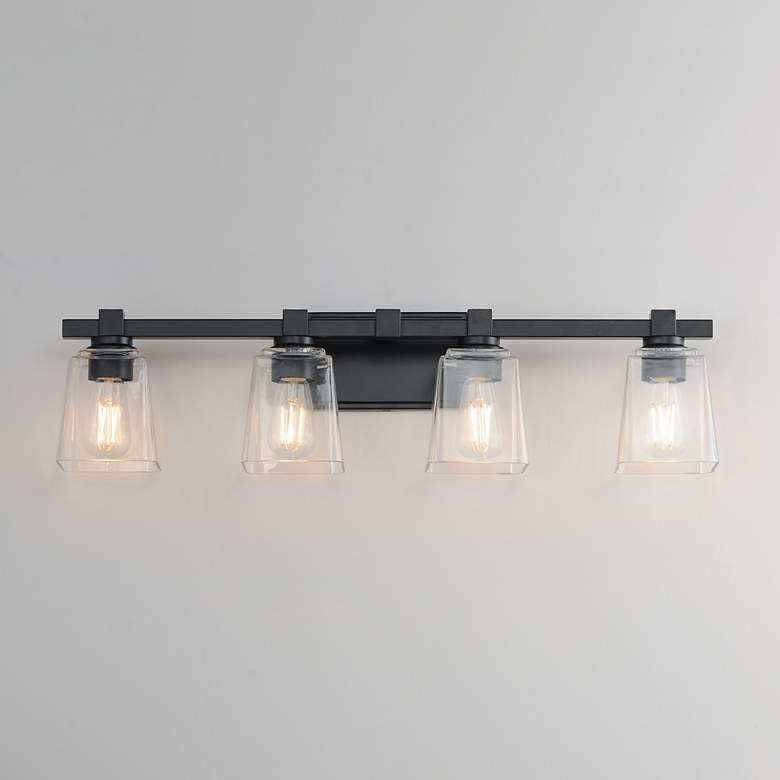 Image 3 Maxim Cubos 30 3/4" Wide Black 4-Light Bath Vanity more views