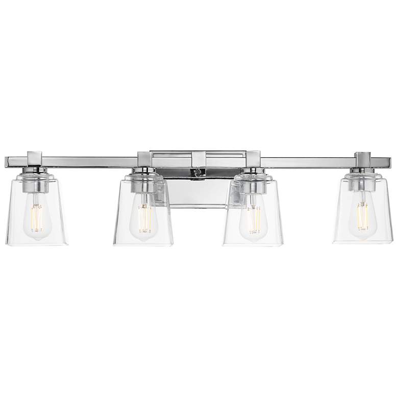 Image 1 Maxim Cubos 30 3/4" Wide Polished Chrome 4-Light Bath Vanity