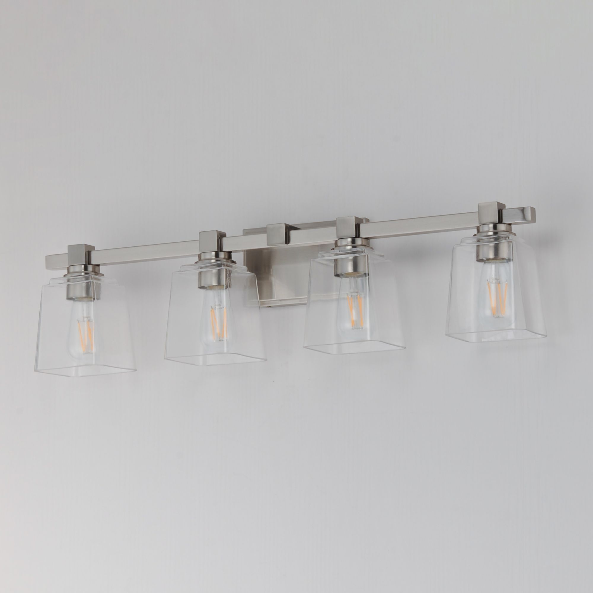 Image 4 Maxim Cubos 30 3/4" Wide Satin Nickel 4-Light Bath Light more views