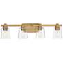 Thumbnail1 of Maxim Cubos 30 3/4"W Natural Aged Brass 4-Light Bath Light