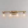 Thumbnail3 of Maxim Cubos 30 3/4"W Natural Aged Brass 4-Light Bath Light more views