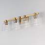 Thumbnail4 of Maxim Cubos 30 3/4"W Natural Aged Brass 4-Light Bath Light more views