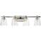 Maxim Cubos 31" Wide Satin Nickel 4-Light Bath Vanity