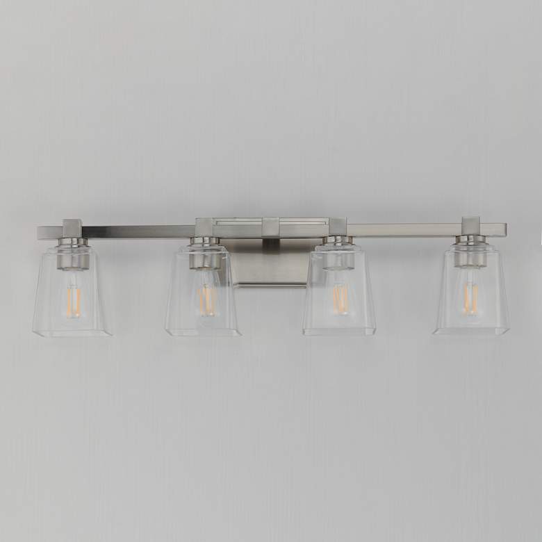 Image 2 Maxim Cubos 31" Wide Satin Nickel 4-Light Bath Vanity more views