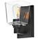 Maxim Cubos 4 3/4" Wide Blakc 1-Light Wall Sconce