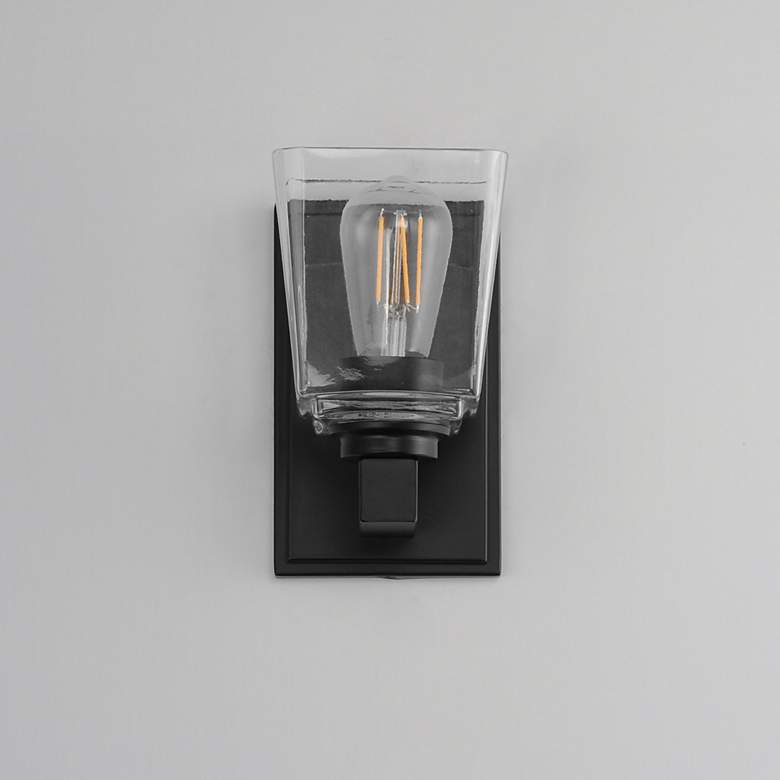 Image 2 Maxim Cubos 4 3/4" Wide Blakc 1-Light Wall Sconce more views