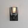3_Maxim Cubos 4 3/4" Wide Blakc 1-Light Wall Sconce more views