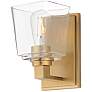 1_Maxim Cubos 4 3/4" Wide Natural Aged Brass 1-Light Wall Sconce