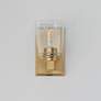 2_Maxim Cubos 4 3/4" Wide Natural Aged Brass 1-Light Wall Sconce more views