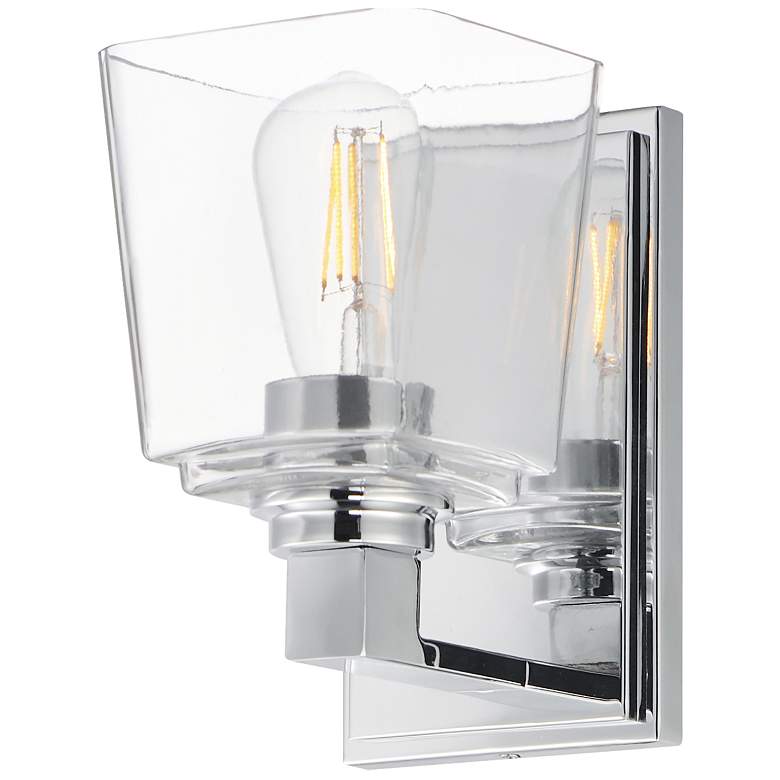 Image 1 Maxim Cubos 4 3/4" Wide Polished Chrome 1-Light Wall Sconce