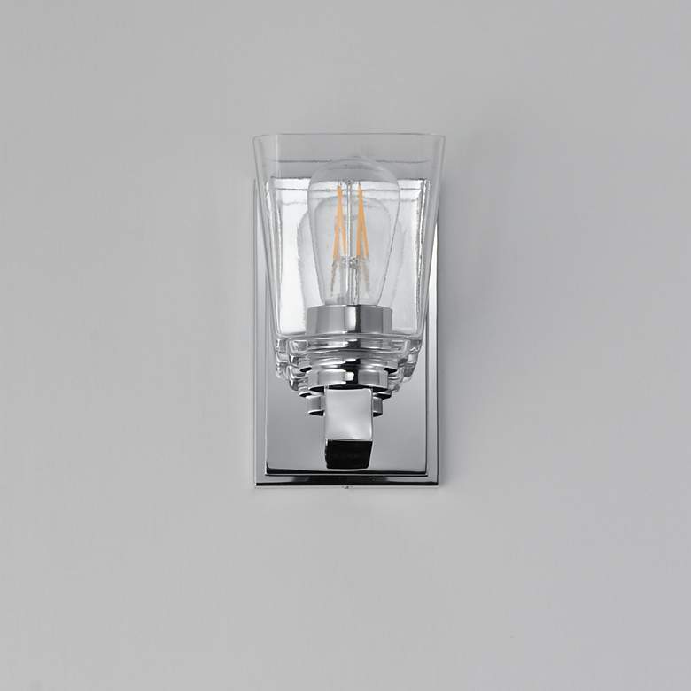 Image 2 Maxim Cubos 4 3/4" Wide Polished Chrome 1-Light Wall Sconce more views