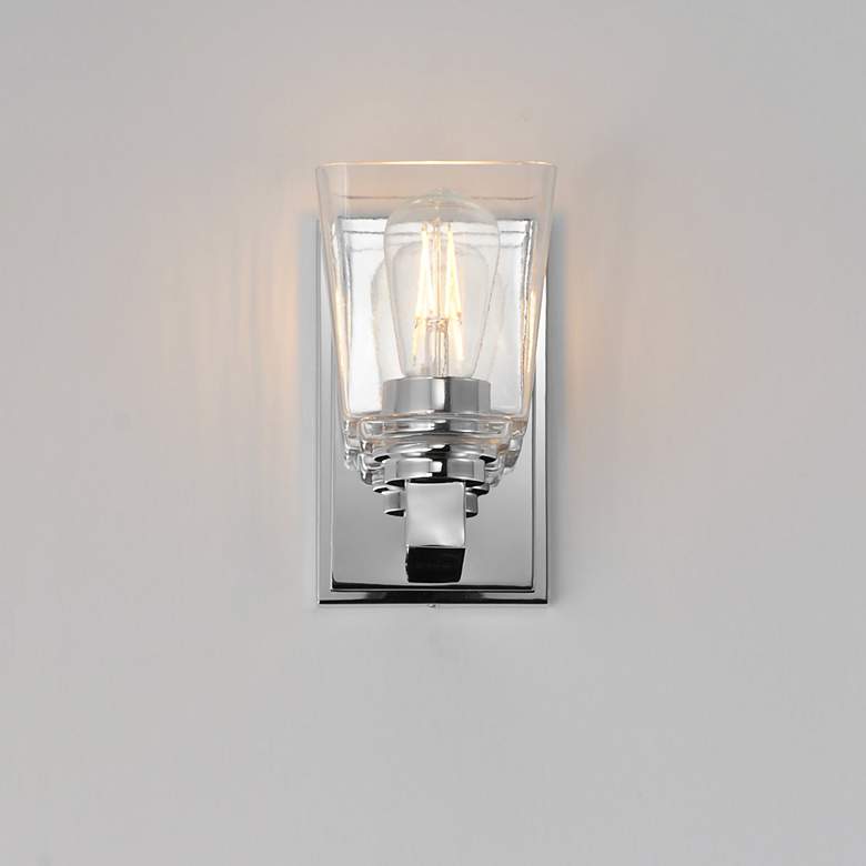 Image 3 Maxim Cubos 4 3/4" Wide Polished Chrome 1-Light Wall Sconce more views
