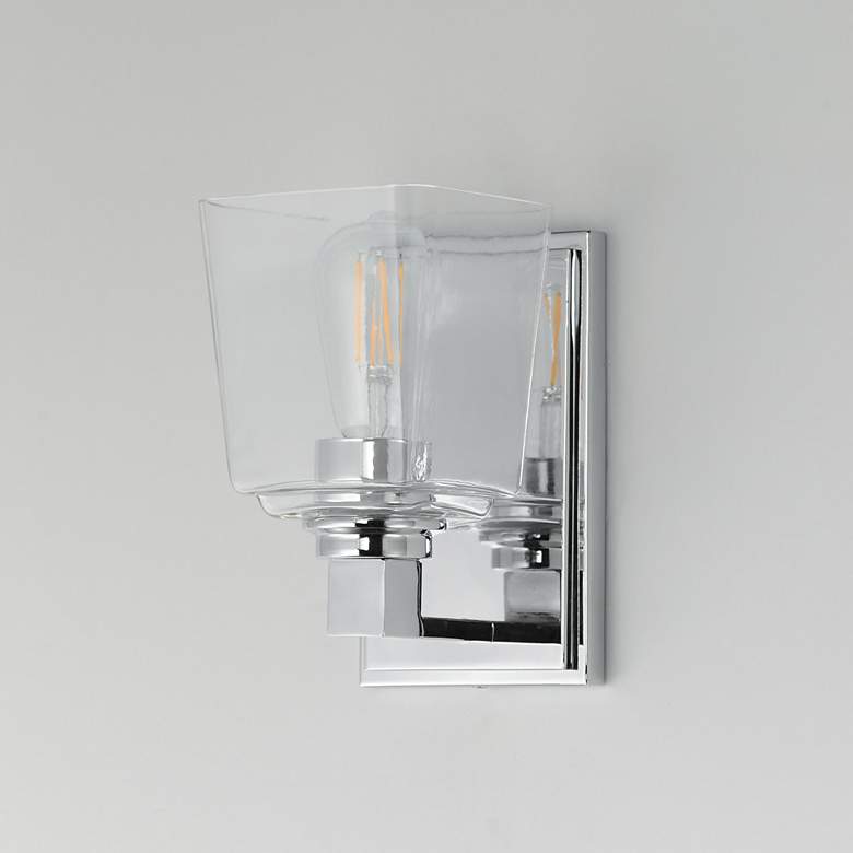 Image 4 Maxim Cubos 4 3/4" Wide Polished Chrome 1-Light Wall Sconce more views