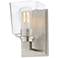 Maxim Cubos 8" High Satin Nickel 1-Light Wall Sconce