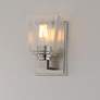 4_Maxim Cubos 8" High Satin Nickel 1-Light Wall Sconce more views