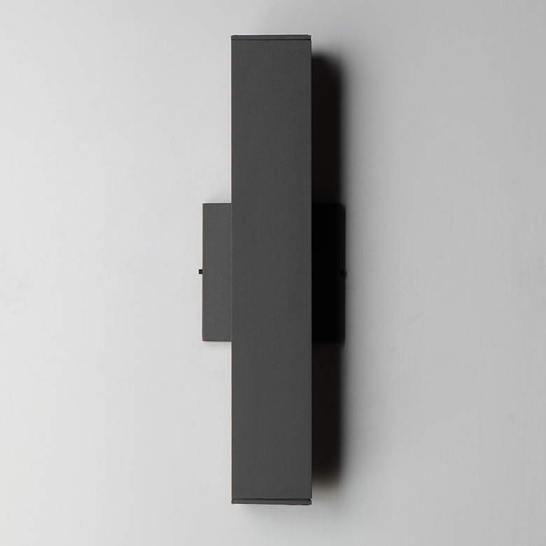 Image 2 Maxim Culvert 15" Architectural Bronze LED Outdoor Sconce more views