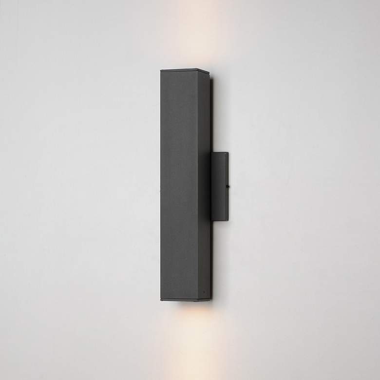 Image 4 Maxim Culvert 15" Architectural Bronze LED Outdoor Sconce more views