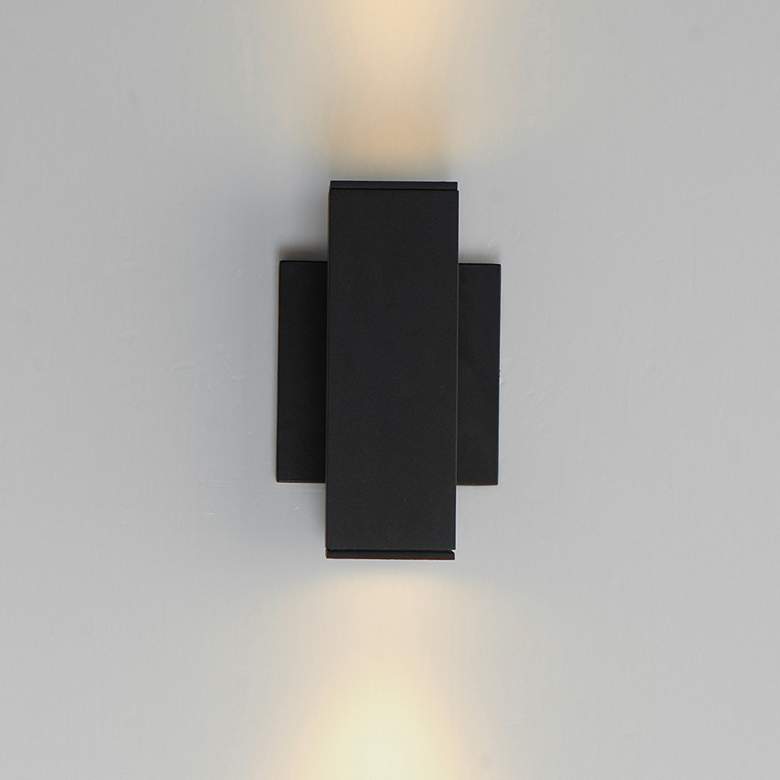 Image 1 Maxim Culvert 7 1/2" High Black LED Outdoor Wall Light