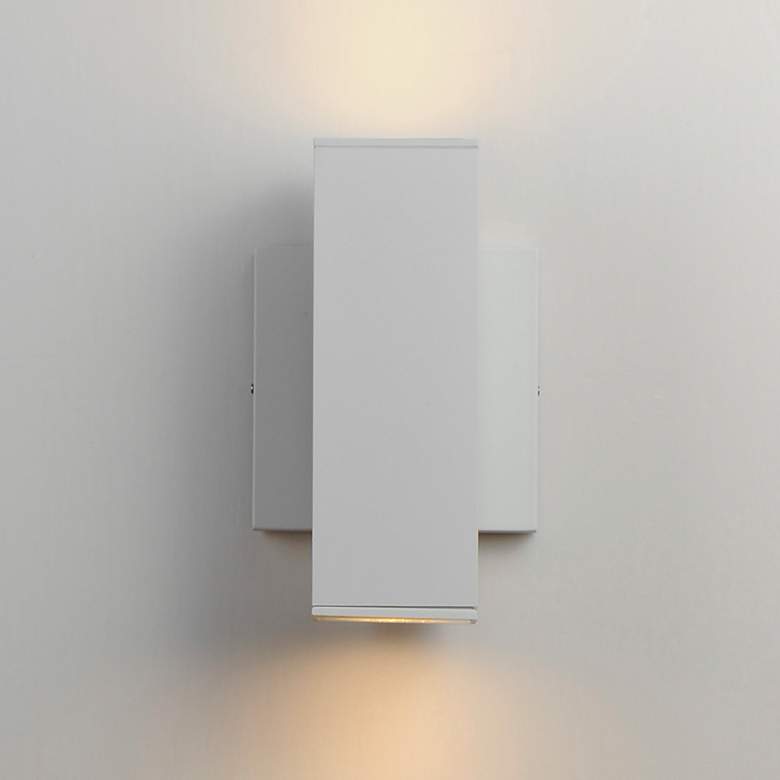 Image 3 Maxim Culvert 7 1/2" White LED Outdoor Sconce more views