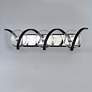 Thumbnail3 of Maxim Curlicue 30" Wide Black and Nickel 3-Light Bath Light more views