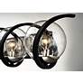 Thumbnail4 of Maxim Curlicue 30" Wide Black and Nickel 3-Light Bath Light more views