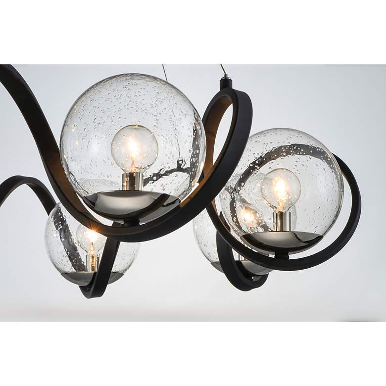 Image 3 Maxim Curlicue 35 inch Wide Black and Nickel 8-Light Modern Pendant more views