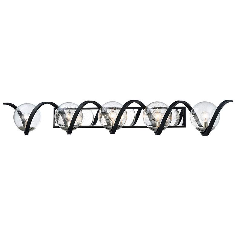 Image 2 Maxim Curlicue 49 1/4" Wide Black and Nickel Modern 5-Light Bath Light