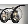 5_Maxim Curlicue 49 1/4" Wide Black and Nickel Modern 5-Light Bath Light more views