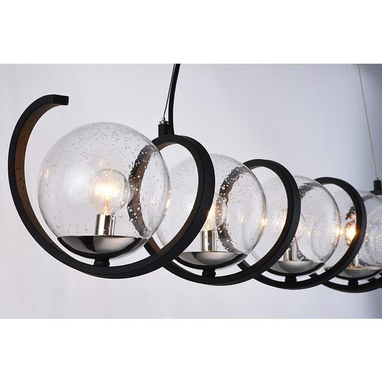 Image 4 Maxim Curlicue 49 1/4"W Black Nickel Kitchen Island Light Pendant more views