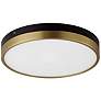 1_Maxim Dapper 12"W Black and Antique Brass LED Ceiling Light