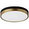 Maxim Dapper 12"W Black and Antique Brass LED Ceiling Light