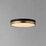 2_Maxim Dapper 12"W Black and Antique Brass LED Ceiling Light more views