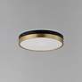 3_Maxim Dapper 12"W Black and Antique Brass LED Ceiling Light more views