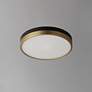 4_Maxim Dapper 12"W Black and Antique Brass LED Ceiling Light more views