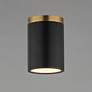 3_Maxim Dapper 5" Wide Black/Antique Brass 1-Light Ceiling Light more views