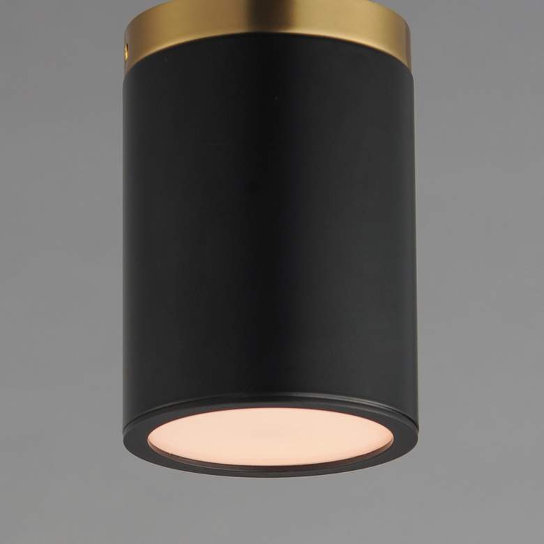 Image 4 Maxim Dapper 5" Wide Black/Antique Brass 1-Light Ceiling Light more views