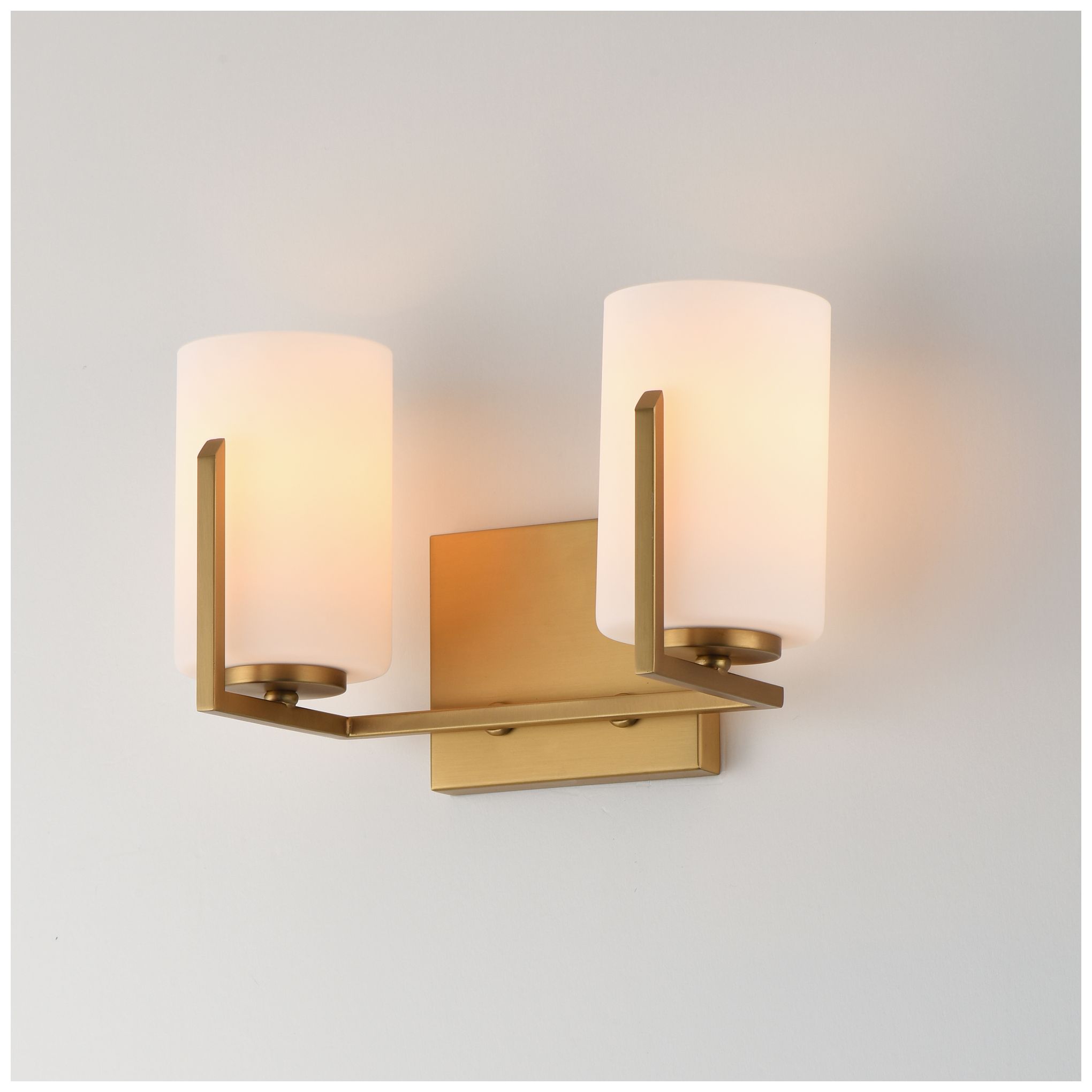 Maxim Dart 12 1/2" Wide Natural Aged Brass 2-Light Bath Vanity