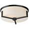 Maxim Dart 14" Wide Black 3-Light Flush Mount